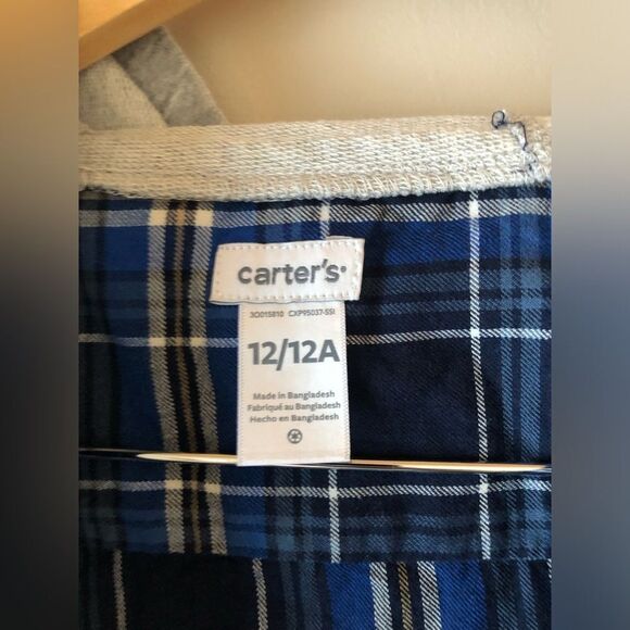 🟡 Carters | Plaid Hooded Button Up - Picture 4 of 4